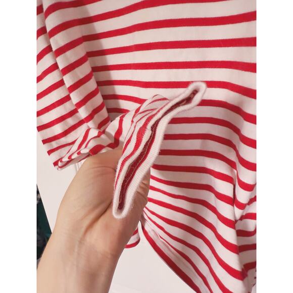 Rebecca Minkoff Talia Stripe Puff Sleeve Top XS Preppy Americana Career Holiday - Picture 7 of 7